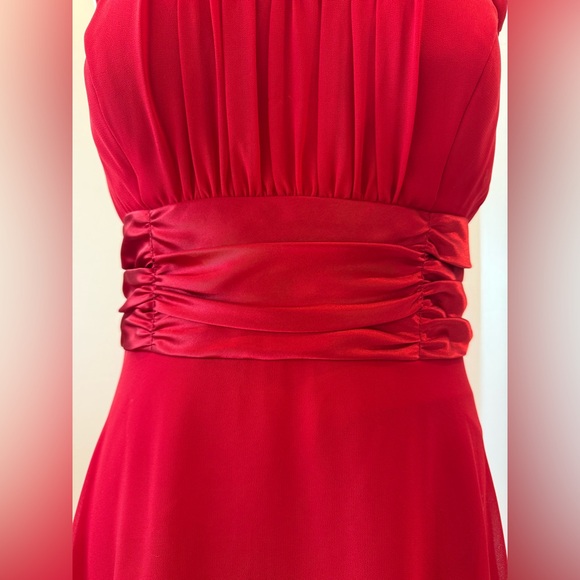 Elegant Red Chiffon Dress - very beautiful ❤️ - Picture 5 of 16